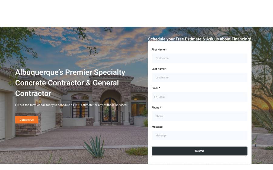 albuquerque-construction.com: website built by Scroll