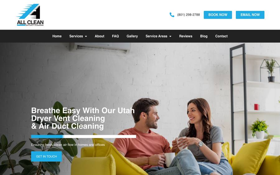 allcleanairductcleaning.com: website built by Scroll