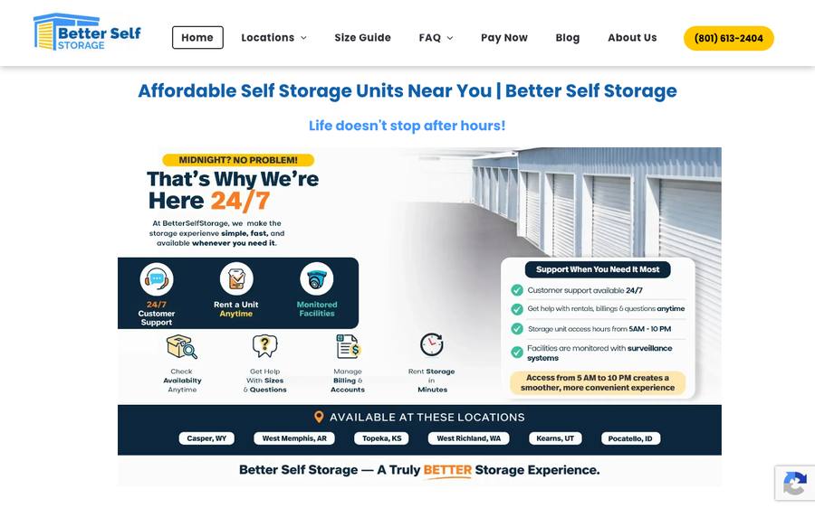 betterselfstorage.com: website built by Scroll