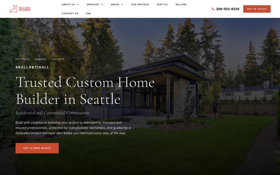 bullockbuilders.com: website built by Scroll