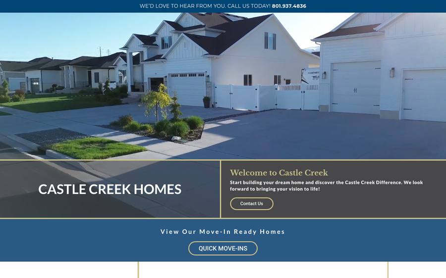 castlecreekhomes.com: website built by Scroll