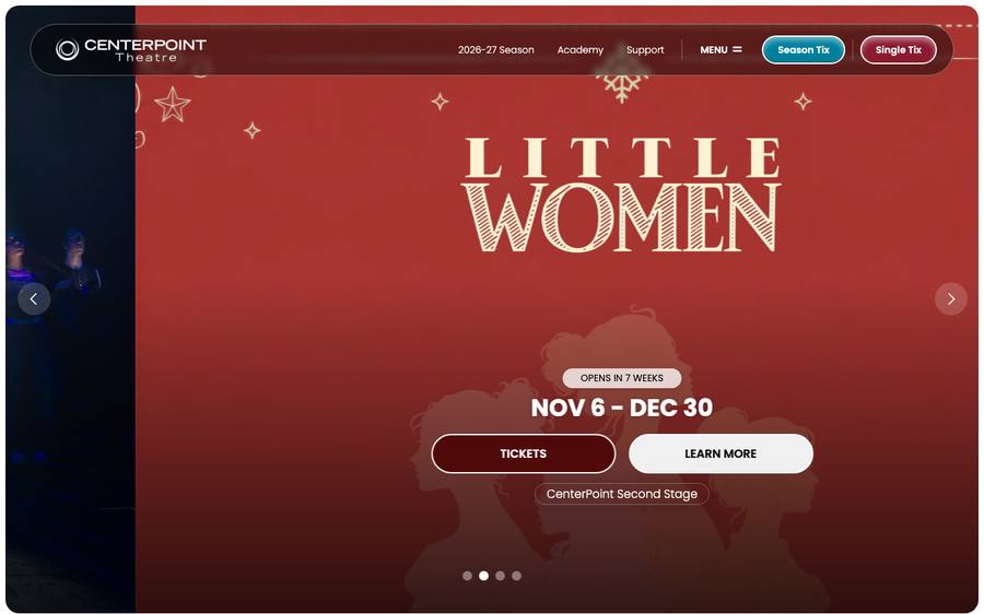 centerpointtheatre.org: website built by Scroll