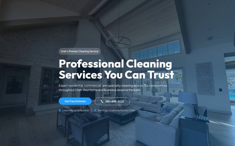 cove-cleaning.com: website built by Scroll