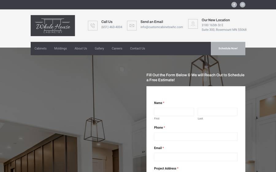 customcabinetswhc.com: website built by Scroll