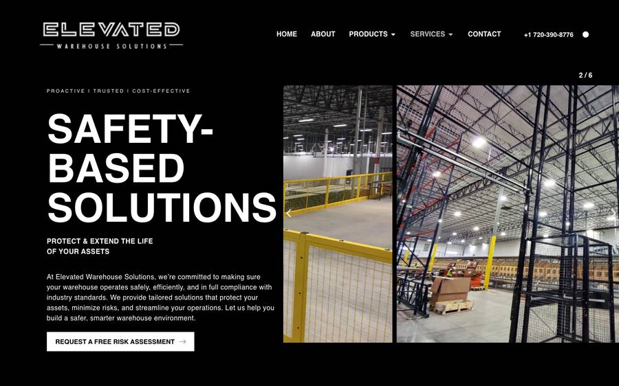 elevatedwarehousesolutions.com: website built by Scroll
