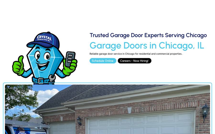 garagedoorchicago.com: website built by Scroll