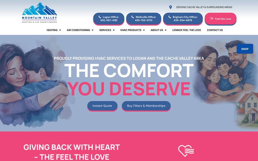 mtnvalleyhvac.com: website built by Scroll