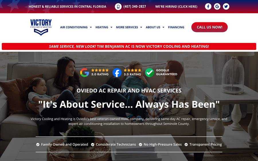 oviedoacrepair.com: website built by Scroll