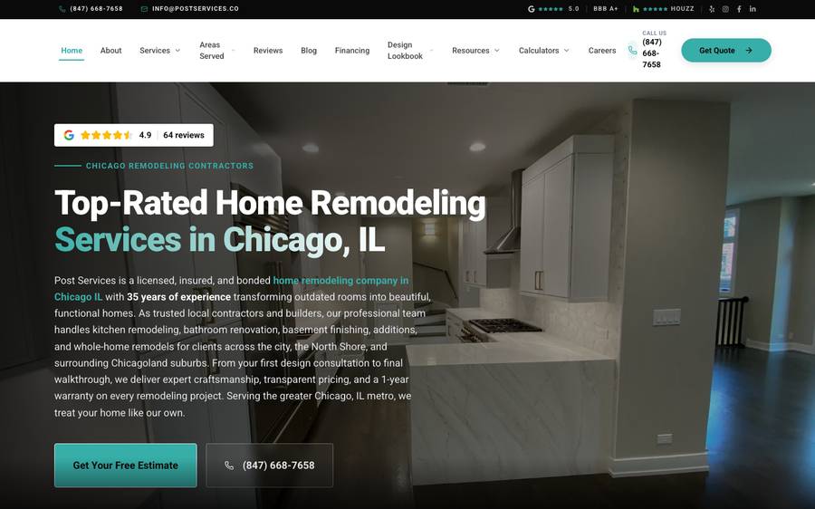 postservices.co: website built by Scroll