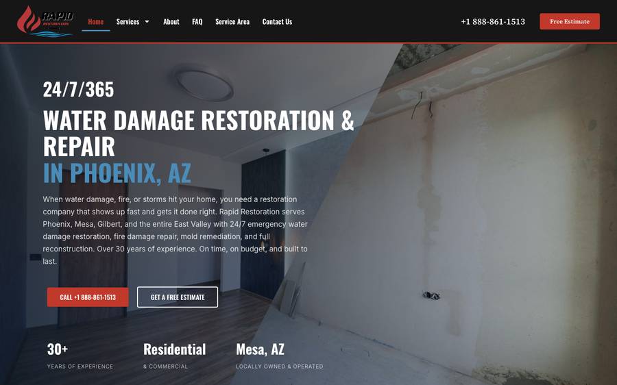 rapidrestoreaz.com: website built by Scroll