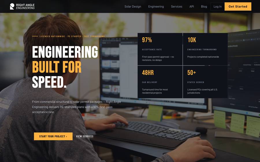 rightangleeng.com: website built by Scroll