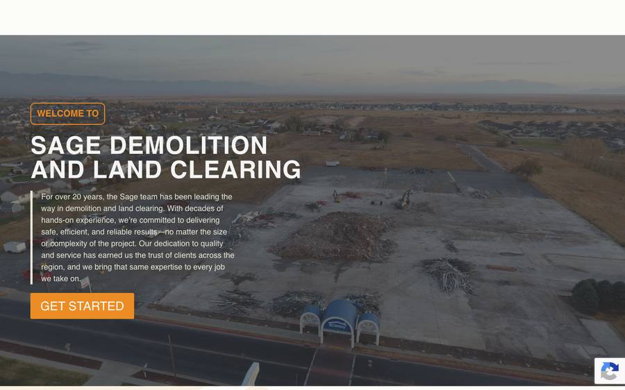 sagedemolition.com: website built by Scroll