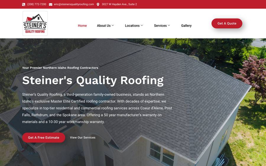 steinersqualityroofing.com: website built by Scroll