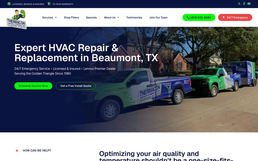 thermaconservice.com: website built by Scroll